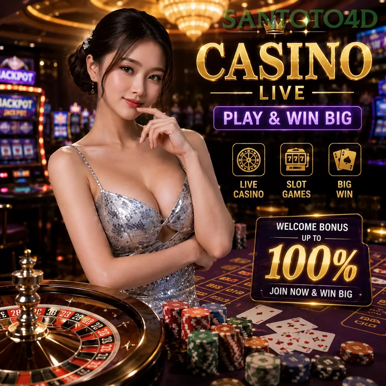 Main santoto4dq Menang Jackpot Besar
